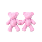 2Pcs Bear Shaped Adjustable Jean Button Waist Buckle Snap Pants Buckle Extender Replacement Jeans Button Safety Pins No Sew Detachable Waist Body Fit Tighten Safety Pins Stevvex
