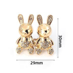 2Pcs Bear Shaped Adjustable Jean Button Waist Buckle Snap Pants Buckle Extender Replacement Jeans Button Safety Pins No Sew Detachable Waist Body Fit Tighten Safety Pins Stevvex