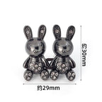 2Pcs Bear Shaped Adjustable Jean Button Waist Buckle Snap Pants Buckle Extender Replacement Jeans Button Safety Pins No Sew Detachable Waist Body Fit Tighten Safety Pins Stevvex