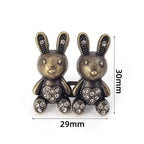 2Pcs Bear Shaped Adjustable Jean Button Waist Buckle Snap Pants Buckle Extender Replacement Jeans Button Safety Pins No Sew Detachable Waist Body Fit Tighten Safety Pins Stevvex