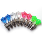 2PCS Bicycle Valve Lights Wheel Spokes Tire LED Light Tire Valve Caps Cycling Lantern Lamp Bike Accessory LED Bike Wheel Light Tire Valve Cap Neon Lamp Shockproof For Front And Rear Wheel Flashing Lamp Glow In The Dark Cool Accessories Stevvex