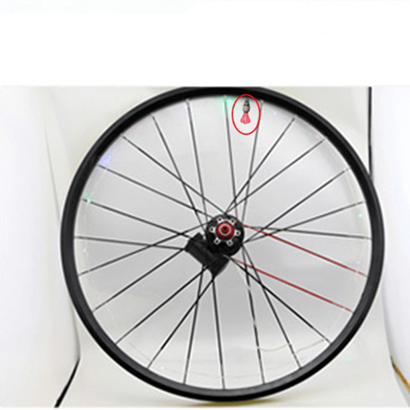 2PCS Bicycle Valve Lights Wheel Spokes Tire LED Light Tire Valve Caps Cycling Lantern Lamp Bike Accessory LED Bike Wheel Light Tire Valve Cap Neon Lamp Shockproof For Front And Rear Wheel Flashing Lamp Glow In The Dark Cool Accessories Stevvex