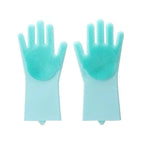 2PCS Cleaning Sponge Gloves Multifunction Silicone Cleaning Magic Gloves Dish Washing Gloves For Kitchen Household Plate Washing  Reusable Cleaning Gloves For Housework Stevvex