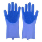2PCS Cleaning Sponge Gloves Multifunction Silicone Cleaning Magic Gloves Dish Washing Gloves For Kitchen Household Plate Washing  Reusable Cleaning Gloves For Housework Stevvex