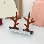 2pcs Cute Deer Ear Hairpins Christmas Hair Clips For Girls Cartoon Antlers Barrettes Lovely Pompom Hairgrips Fashion Hair Accessories For Women Stevvex