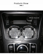 2PCS Diamond Car Coaster Water Cup Slot Non-Slip Mat Silica Gel Pad Bling Car Coasters Silicone Crystal Car Cup Holder Mat Car Gadget Universal Bling Car Cup Mat Holder Insert Crystal Rhinestone Vehicle Cup Coaster Bling Car Accessories for Woman Stevvex