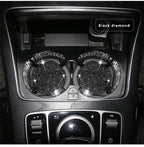 2PCS Diamond Car Coaster Water Cup Slot Non-Slip Mat Silica Gel Pad Bling Car Coasters Silicone Crystal Car Cup Holder Mat Car Gadget Universal Bling Car Cup Mat Holder Insert Crystal Rhinestone Vehicle Cup Coaster Bling Car Accessories for Woman Stevvex