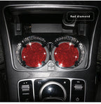 2PCS Diamond Car Coaster Water Cup Slot Non-Slip Mat Silica Gel Pad Bling Car Coasters Silicone Crystal Car Cup Holder Mat Car Gadget Universal Bling Car Cup Mat Holder Insert Crystal Rhinestone Vehicle Cup Coaster Bling Car Accessories for Woman Stevvex
