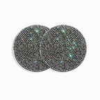 2PCS Diamond Car Coaster Water Cup Slot Non-Slip Mat Silica Gel Pad Bling Car Coasters Silicone Crystal Car Cup Holder Mat Car Gadget Universal Bling Car Cup Mat Holder Insert Crystal Rhinestone Vehicle Cup Coaster Bling Car Accessories for Woman Stevvex
