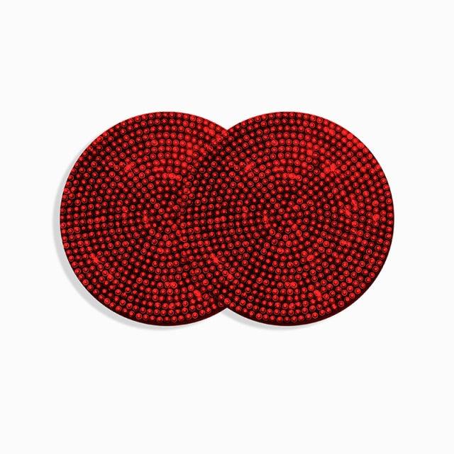 2PCS Diamond Car Coaster Water Cup Slot Non-Slip Mat Silica Gel Pad Bling Car Coasters Silicone Crystal Car Cup Holder Mat Car Gadget Universal Bling Car Cup Mat Holder Insert Crystal Rhinestone Vehicle Cup Coaster Bling Car Accessories for Woman Stevvex
