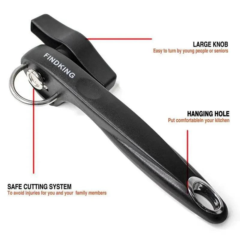 2PCS Durable Cans Opener Kitchen Tools Professional handheld Manual Stainless Steel Can Opener Side Cut Manual Jar opener Stevvex