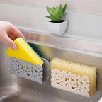 2PCS Durable Kitchen Bathroom Drying Rack Toilet Sink Suction Sponges Holder Rack Suction Cup Dish Cloths Holder Scrubbers Soap Storage Stevvex