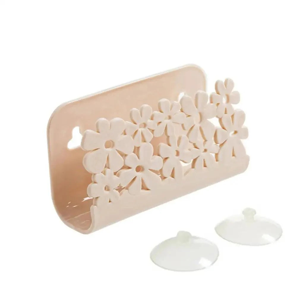 2PCS Durable Kitchen Bathroom Drying Rack Toilet Sink Suction Sponges Holder Rack Suction Cup Dish Cloths Holder Scrubbers Soap Storage Stevvex