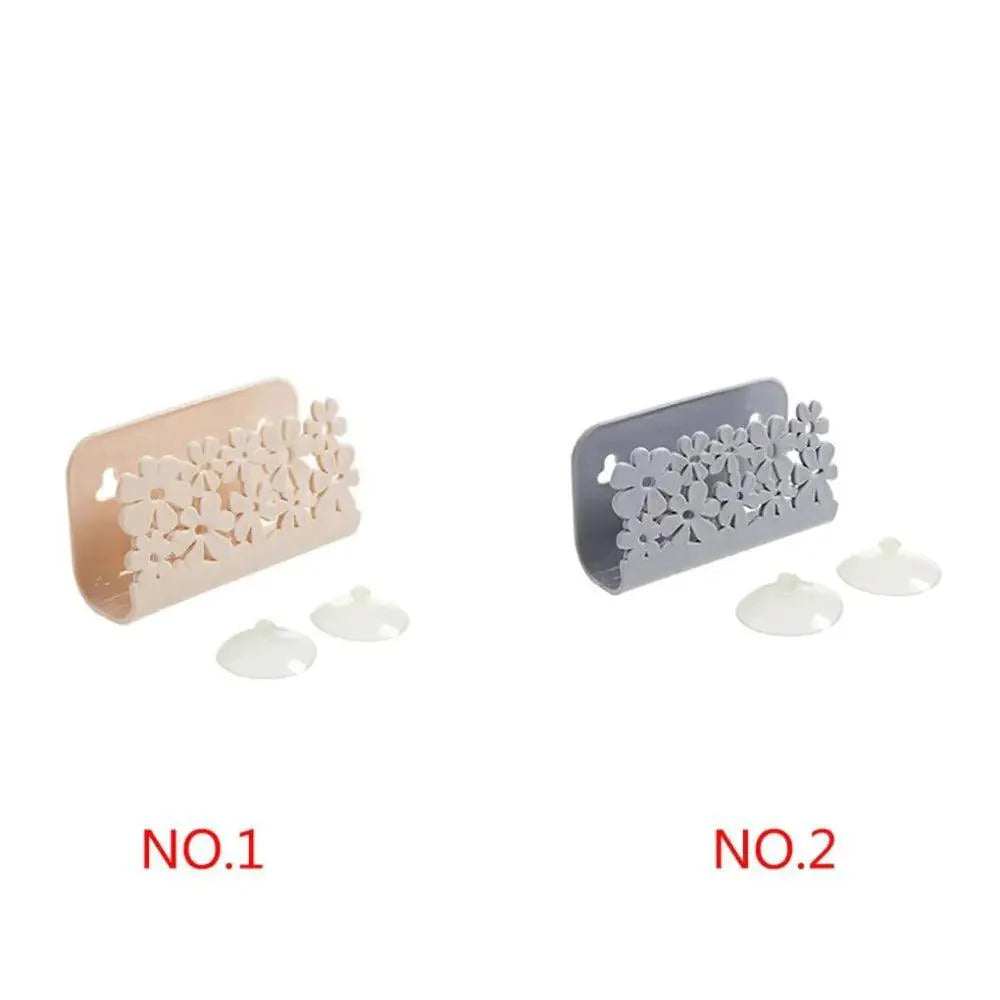 2PCS Durable Kitchen Bathroom Drying Rack Toilet Sink Suction Sponges Holder Rack Suction Cup Dish Cloths Holder Scrubbers Soap Storage Stevvex