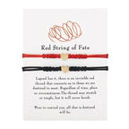 2pcs Heart Charm Bracelet For Women Men Adjustable Wish Good Lucky Red Strings Couple Bracelet Friendship Black String Silver Gold Heart Charm Bracelets For Women Men Teen Girls Boys Handmade Braided Wax Rope Adjustable Bracelet Stevvex