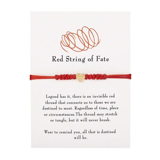 2pcs Heart Charm Bracelet For Women Men Adjustable Wish Good Lucky Red Strings Couple Bracelet Friendship Black String Silver Gold Heart Charm Bracelets For Women Men Teen Girls Boys Handmade Braided Wax Rope Adjustable Bracelet Stevvex