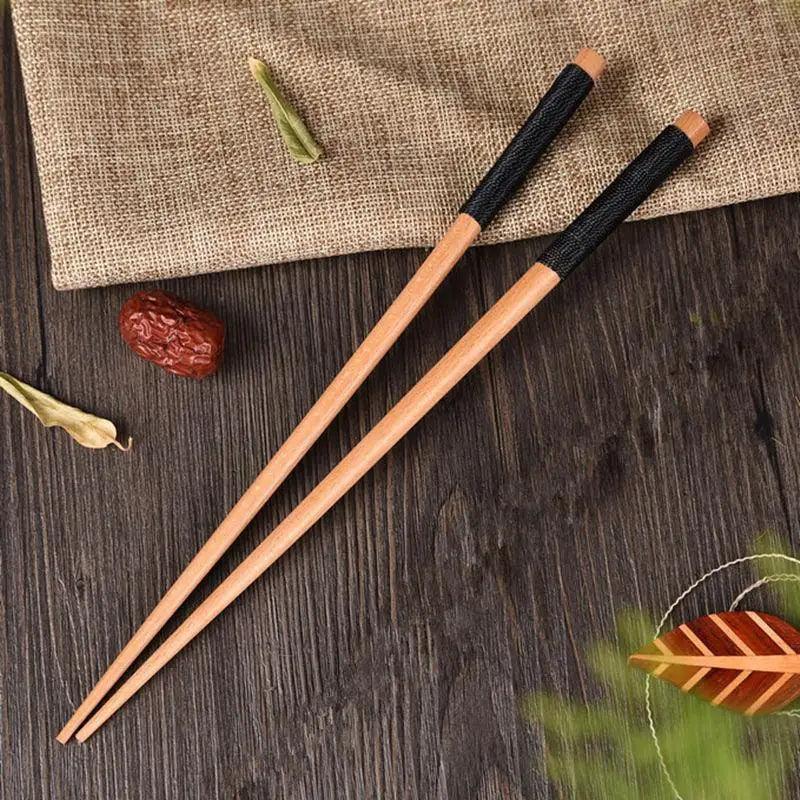 2PCS Incredible Handmade Japanese Natural Chestnut Wood Sushi Chopsticks Set Value Gift Sushi Chinese food Stevvex