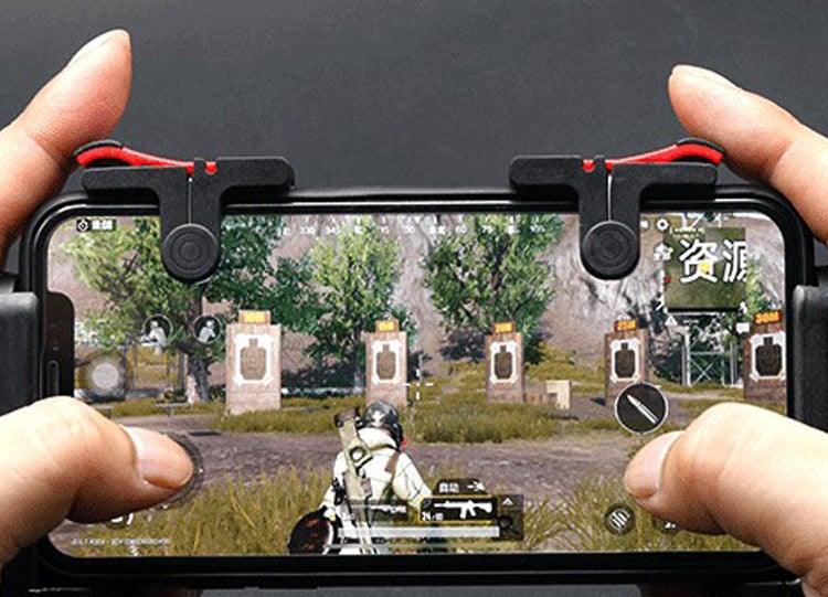 2Pcs Moible Phone Controller Gamepad Free Fire Trigger Game Pad Grip Joystick for Android Accessories With Box Mobile Phone Game Joystick Game Control Touch Screen Joypad Game Controller Stevvex