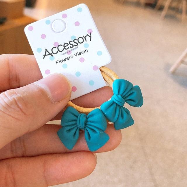 2PCS New Cute Princess Bowknot Headwear Kids Elastic Hair Bands Children Ropes Girls Cartoon Accessories Baby Headdress Gorgeous Hair Accessories For Women Stevvex