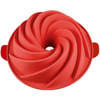 2PCS New Luxury Large Spiral shape silicone Bundt Cake Pan 10- inch, Bread Bakeware Mold baking Tools Cyclone Shape Cake Mould  Baking Tool Stevvex