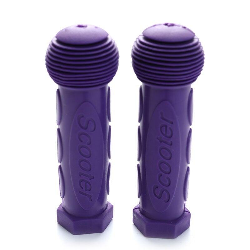 2Pcs Purple Child Children Kid Kids Bike Bicycle Tricycle Scooter Rubber Grip Handle Handlebar Grips Anti-skid Bicycle Grips For Kids Girls Boys Non-Slip Rubber Mushroom Grips Stevvex