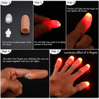2pcs Red Lightup Magic Thumbs LED Magic Fingers Tricks Thumb Props Amazing Ultra Bright Light Festival Party Toys Illusion Magic Gadgets Stevvex