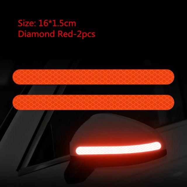 2Pcs Reflectance Car Stickers Reflector Rearview Mirror Reflective Tape Car Accessories Exterior Reflex Tape Reflective Strip Reflective Car Stickers Set Rearview Mirror Reflective Warning Stickers Car Side Reflective Stickers Stevvex