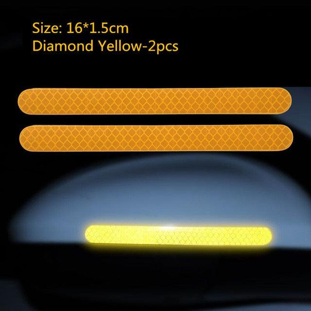2Pcs Reflectance Car Stickers Reflector Rearview Mirror Reflective Tape Car Accessories Exterior Reflex Tape Reflective Strip Reflective Car Stickers Set Rearview Mirror Reflective Warning Stickers Car Side Reflective Stickers Stevvex