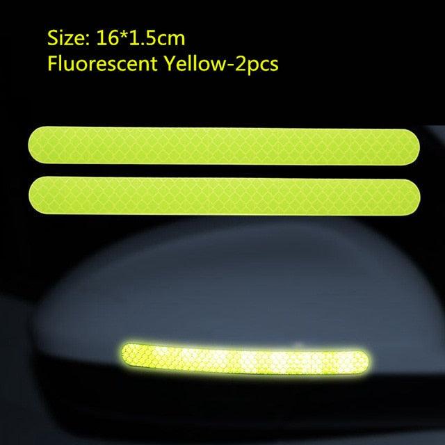 2Pcs Reflectance Car Stickers Reflector Rearview Mirror Reflective Tape Car Accessories Exterior Reflex Tape Reflective Strip Reflective Car Stickers Set Rearview Mirror Reflective Warning Stickers Car Side Reflective Stickers Stevvex
