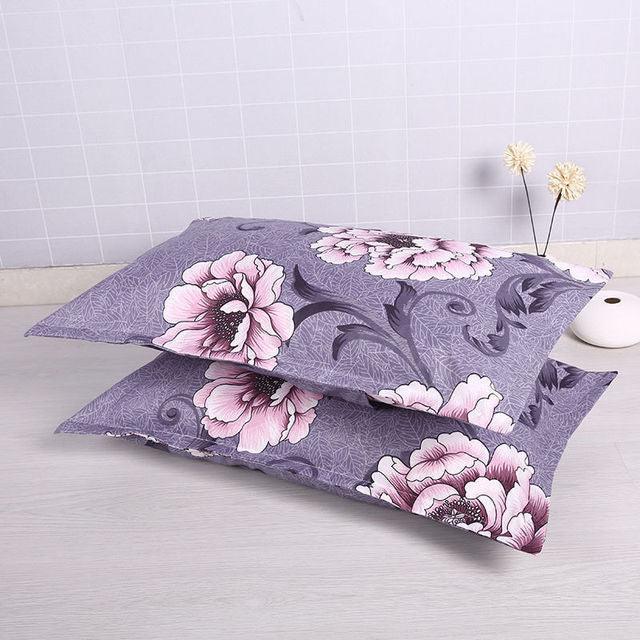 2pcs Silk Pillowcase For Hair And Skin With Hidden Zipper Print Pillow Case Adult Thick Pillow Case For Home Decor King Size Pillow Case Stevvex