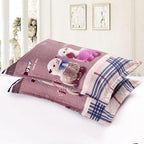 2pcs Silk Pillowcase For Hair And Skin With Hidden Zipper Print Pillow Case Adult Thick Pillow Case For Home Decor King Size Pillow Case Stevvex