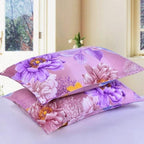 2pcs Silk Pillowcase For Hair And Skin With Hidden Zipper Print Pillow Case Adult Thick Pillow Case For Home Decor King Size Pillow Case Stevvex