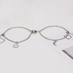 2Pcs Sun Moon Charm Magnet Attraction Stainless Steel Bracelets For Couples Men Women Jewelry Couples Bracelets For Women Men Stainless Steel Heart Magnet Bracelets For Couples Matching Bracelets For Boyfriend And Girlfriend