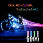 2PCS Ultralight Bike Valve Cap Light Road Bike LED Light Tire Valve Caps Wheel Spokes Light Bike Flash Tyre Wheel Cap Lights Bike Valve Neon Lights Colorful Night LED Tire Lights Stevvex