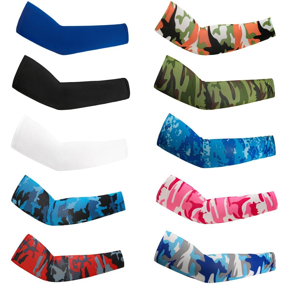 2Pcs Unisex Cooling Arm Sleeves UV Protection Arm Sleeves Compression Cooling Men And Women Summer Cycling Driving Golf Running Cover Sports Running UV Sun Protection Outdoor Men Fishing Cycling Sleeves Hide Tattoos Arm Cover Stevvex