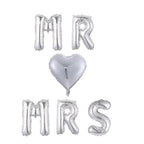 2pcs/lot Good Quality 36inch Round White and black Print Mr&Mrs Latex Balloons For Happy Wedding And  Valentine's Day Stevvex