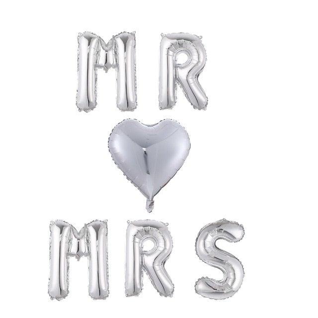2pcs/lot Good Quality 36inch Round White and black Print Mr&Mrs Latex Balloons For Happy Wedding And  Valentine's Day Stevvex
