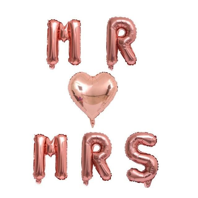2pcs/lot Good Quality 36inch Round White and black Print Mr&Mrs Latex Balloons For Happy Wedding And  Valentine's Day Stevvex