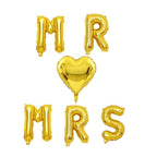2pcs/lot Good Quality 36inch Round White and black Print Mr&Mrs Latex Balloons For Happy Wedding And  Valentine's Day Stevvex