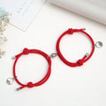 2PCS/Set Alloy Couple Magnetic Attraction Ball Creative Bracelet Stainless Steel Friendship Rope Mutual Attraction Bracelets Vows Of Eternal Love Jewelry Gifts For Boyfriend Girlfriend Best Friend Stevvex