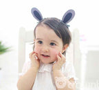 2pcs/Set Cute Hair Clips For Girls Glitter Rainbow Felt Fabric Flowers Hairpins Cat Ears Bunny Barrettes Kids Hair Accessories for Halloween Parties Cosplay for Girls