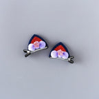 2pcs/Set Cute Hair Clips For Girls Glitter Rainbow Felt Fabric Flowers Hairpins Cat Ears Bunny Barrettes Kids Hair Accessories for Halloween Parties Cosplay for Girls