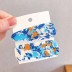 2PCS/Set Fashion WomenElegant Acrylic Geometric Hairpin Sweet Girl Hair Clip Marble Textured Barrettes Headband Gorgeous Hair Accessories For Women Stevvex