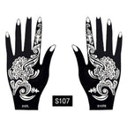 2Pcs/Set Temporary Womens Tattoo 25 Luxury Designs Body Art Waterproof Tattoo For Hands Wedding Party Stevvex