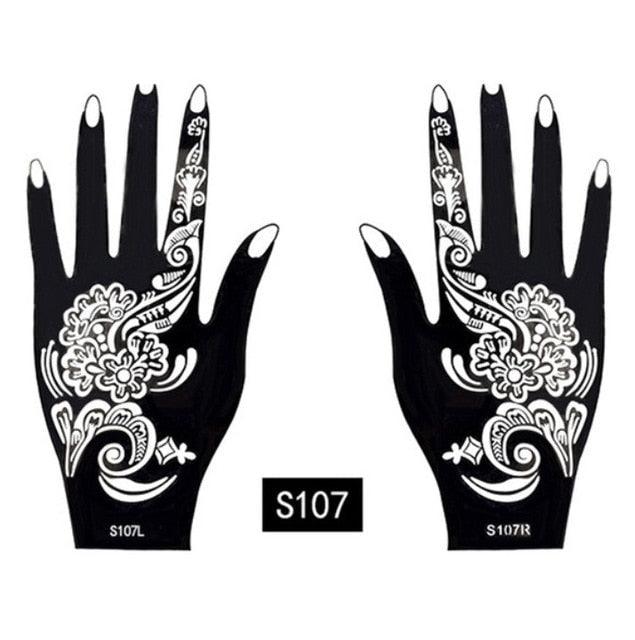 2Pcs/Set Temporary Womens Tattoo 25 Luxury Designs Body Art Waterproof Tattoo For Hands Wedding Party Stevvex
