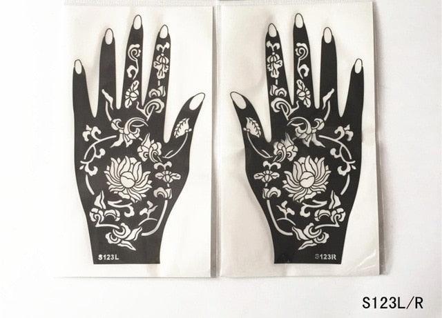 2Pcs/Set Temporary Womens Tattoo 25 Luxury Designs Body Art Waterproof Tattoo For Hands Wedding Party Stevvex