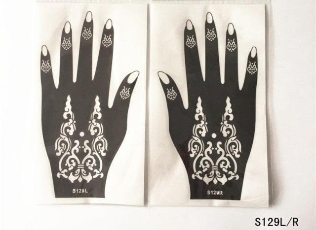 2Pcs/Set Temporary Womens Tattoo 25 Luxury Designs Body Art Waterproof Tattoo For Hands Wedding Party Stevvex