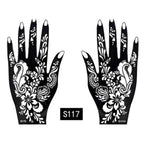 2Pcs/Set Temporary Womens Tattoo 25 Luxury Designs Body Art Waterproof Tattoo For Hands Wedding Party Stevvex