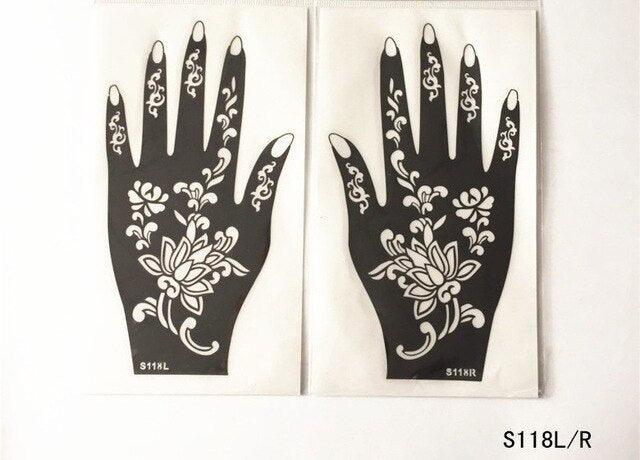 2Pcs/Set Temporary Womens Tattoo 25 Luxury Designs Body Art Waterproof Tattoo For Hands Wedding Party Stevvex