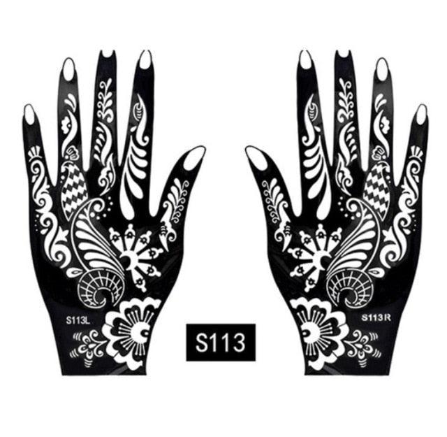 2Pcs/Set Temporary Womens Tattoo 25 Luxury Designs Body Art Waterproof Tattoo For Hands Wedding Party Stevvex